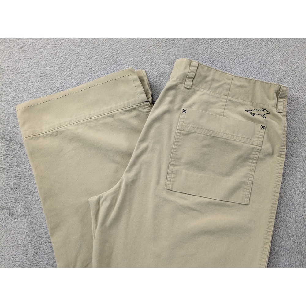 Horny Toad Womens Khaki Chino Pants Size 12 Tan Wide Leg Outdoor Travel Trousers